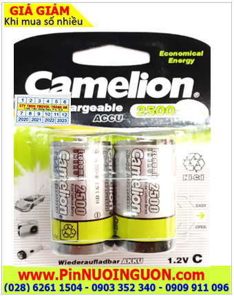Camelion NH-C2500BP2 ; Pin sạc C 1.2v Camelion NH-C2500BP2 _ LIên Doanh Đức-China _Vỉ 2viên |HẾT HÀNG
